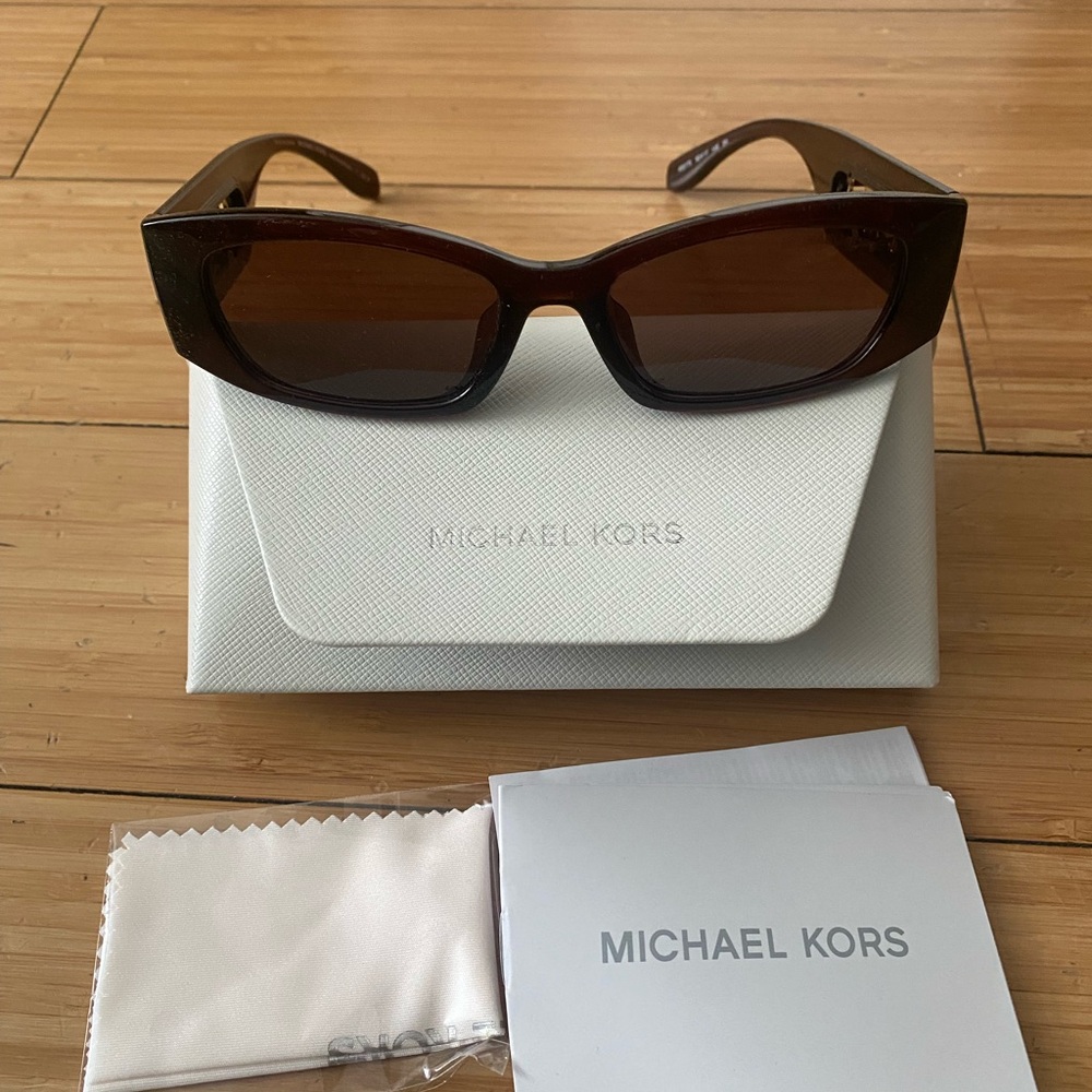 Michael Kors Brown Rectangular Sunglasses - image 1